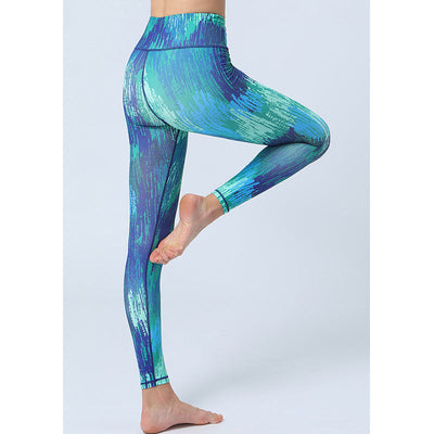 Buddha Stones Leaves Print Pants Sports Fitness Yoga High Waist Leggings Women's Yoga Pants - image 10