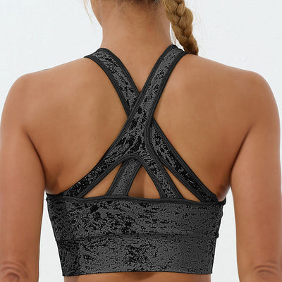 Buddha Stones Seamless Fitness Crop Tank Top High Waist Leggings Pants Sports Gym Yoga Outfits - Crop Tank - Black - US6，UK/AU10，EU38 (L)  - image 7