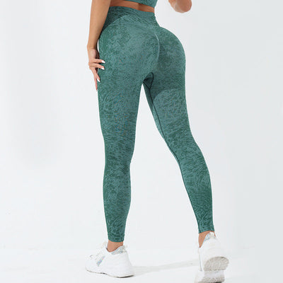 Buddha Stones Seamless Fitness Crop Tank Top High Waist Leggings Pants Sports Gym Yoga Outfits - Leggings - Green - US6，UK/AU10，EU38 (L)  - image 26