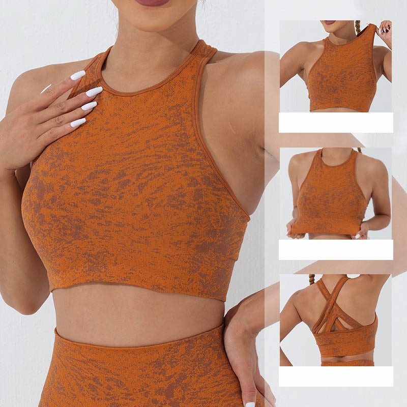 Buddha Stones Seamless Fitness Crop Tank Top High Waist Leggings Pants Sports Gym Yoga Outfits - image 4