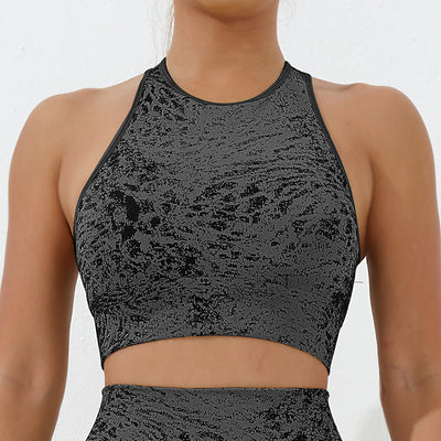 Buddha Stones Seamless Fitness Crop Tank Top High Waist Leggings Pants Sports Gym Yoga Outfits - image 8