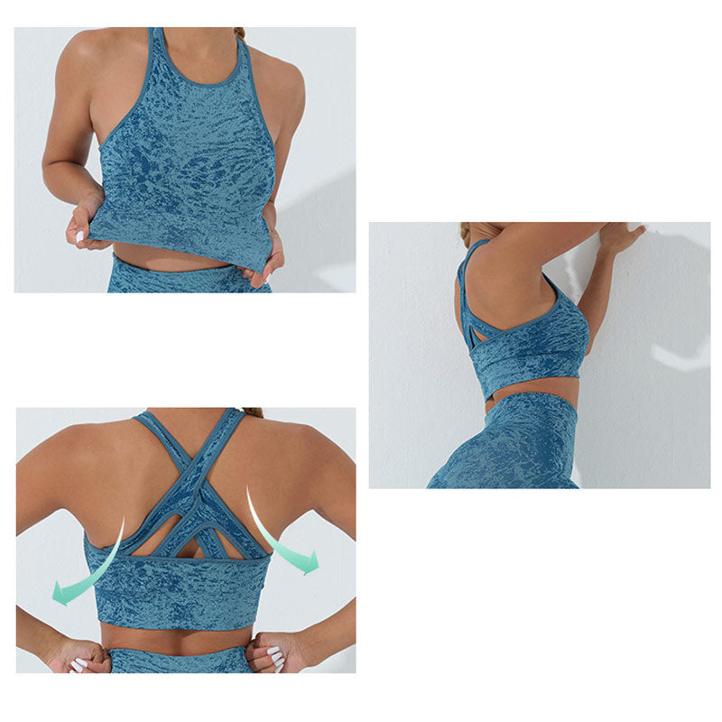 Buddha Stones Seamless Fitness Crop Tank Top High Waist Leggings Pants Sports Gym Yoga Outfits - image 20
