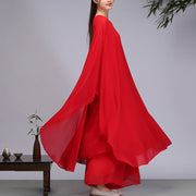 Robe midi à motif simple Foviel, pantalon large, vêtements de méditation, de pratique spirituelle, de zen, de yoga et de danse