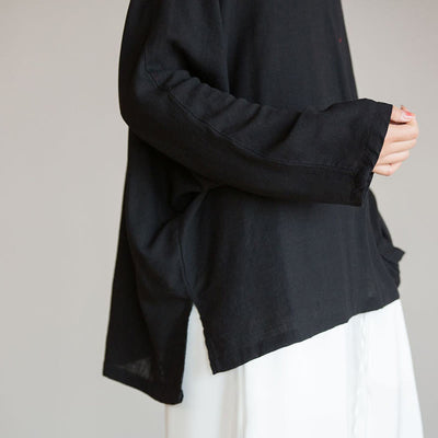 Buddha Stones V-Neck Blouse Women Shirt Long Sleeve Top Chinese Hanfu Style Clothing - image 17