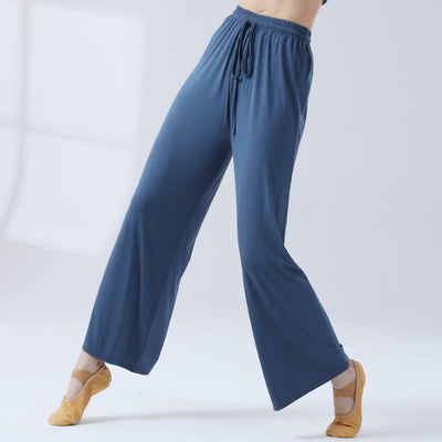 Buddha Stones Loose Modal Drawstring Wide Leg Pants For Yoga Dance - image 19