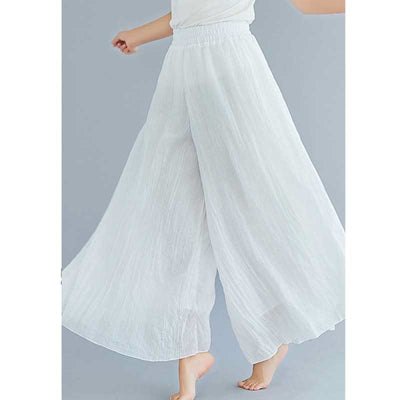 Buddha Stones Women Casual Loose Cotton Linen Wide Leg Pants For Yoga Dance - image 4