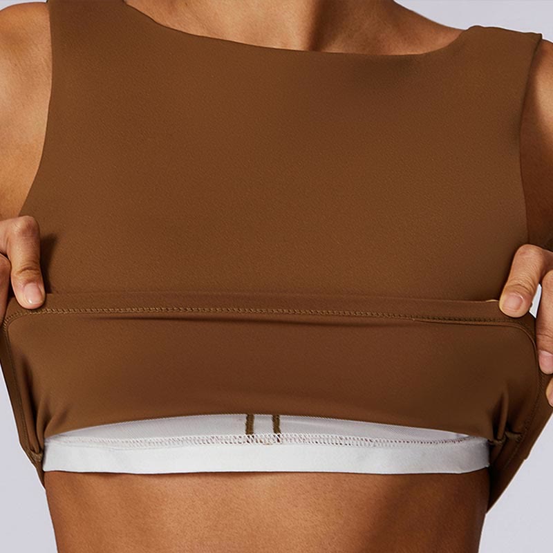 Foviel Sleeveless Backless Strap Tank Top Bra Flared Pants Sports Fitness Yoga
