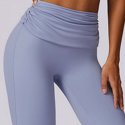 Foviel Sleeveless Backless Strap Tank Top Bra Flared Pants Sports Fitness Yoga