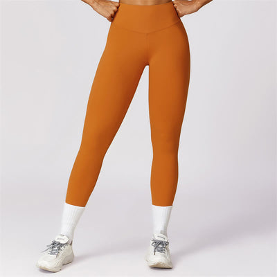 Buddha Stones Women Short Sleeve T-Shirt Top High Waist Leggings Pants For Sports Yoga - Orange - Pants - US8-10，UK/AU12-14，EU40-42 (XL)  - image 20
