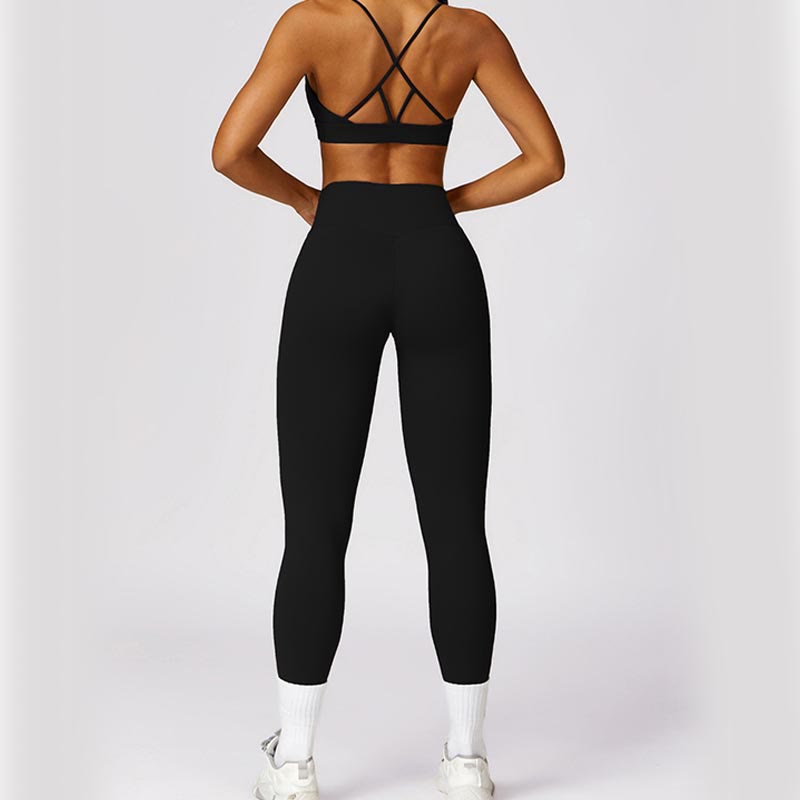 Buddha Stones Women Short Sleeve T-Shirt Top High Waist Leggings Pants For Sports Yoga - image 12
