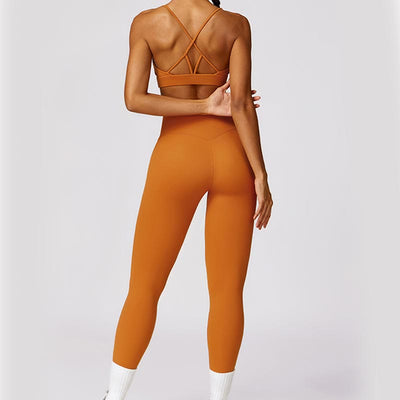 Buddha Stones Women Short Sleeve T-Shirt Top High Waist Leggings Pants For Sports Yoga - image 25
