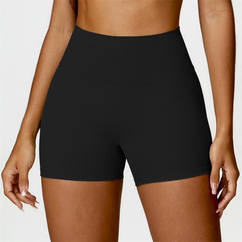 Buddha Stones Gym Sports Yoga Backless Bra Crop Tank Top Shorts - Black - Shorts - US6，UK/AU10，EU38 (XL) - image 8