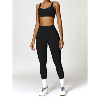 Buddha Stones Gym Sports Yoga Backless Bra Crop Tank Top Shorts - image 4