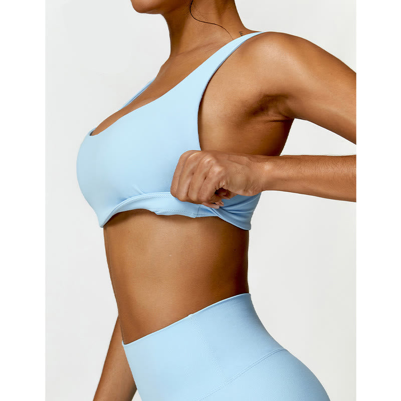 Buddha Stones Gym Sports Yoga Backless Bra Crop Tank Top Shorts - image 15