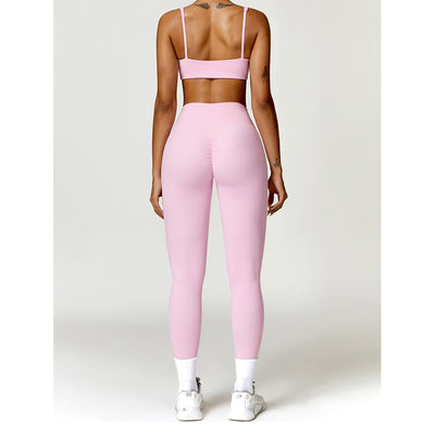 Buddha Stones Gym Sports Yoga Backless Bra Crop Tank Top Shorts - image 42