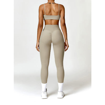 Buddha Stones Gym Sports Yoga Backless Bra Crop Tank Top Shorts - image 60