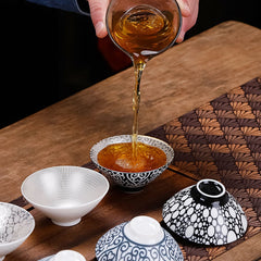 Tasse à thé en céramique Foviel motif Tibet caractère Fu, tasse à thé Kung Fu 55 ml