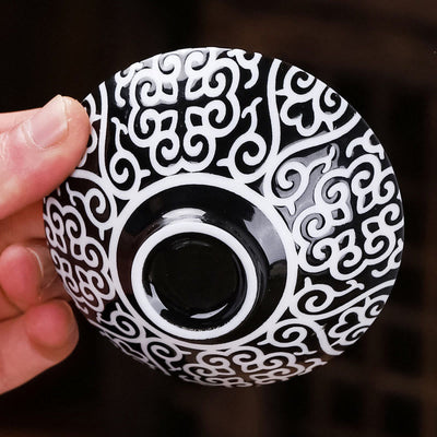 Tasse à thé en céramique Foviel motif Tibet caractère Fu, tasse à thé Kung Fu 55 ml
