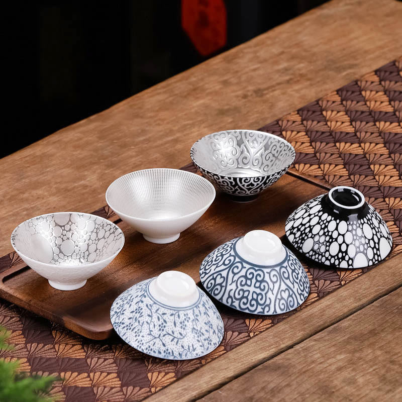 Tasse à thé en céramique Foviel motif Tibet caractère Fu, tasse à thé Kung Fu 55 ml