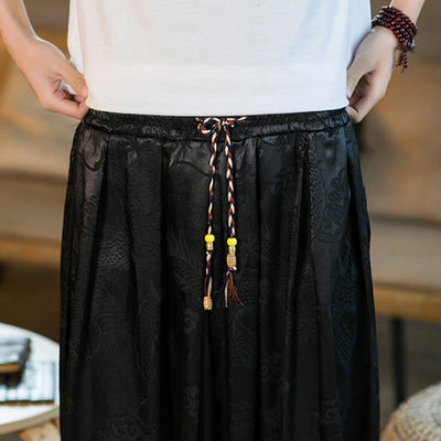 Buddha Stones Dragon Pattern Loose Men's Harem Pants With Pockets - image 7