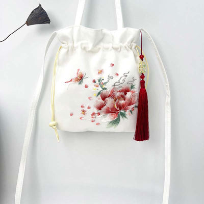 Buddha Stones Suzhou Embroidery Lotus Deer Epiphyllum Peony Rabbit Cotton Linen Tote Crossbody Bag Shoulder Bag Handbag - image 17