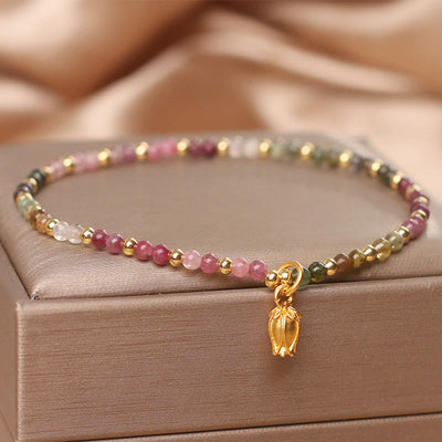 Foviel Colorful Tourmaline Flowers Positive Bracelet