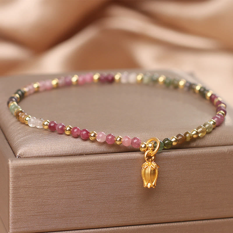 Foviel Colorful Tourmaline Flowers Positive Bracelet