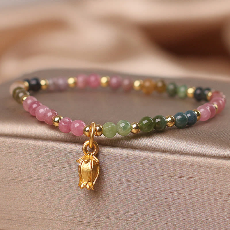 Foviel Colorful Tourmaline Flowers Positive Bracelet