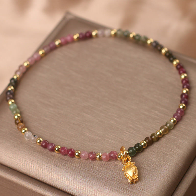 Foviel Colorful Tourmaline Flowers Positive Bracelet