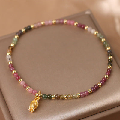Foviel Colorful Tourmaline Flowers Positive Bracelet