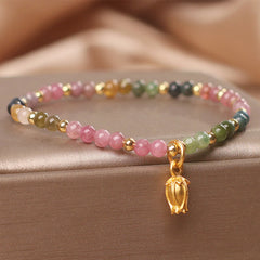 Foviel Colorful Tourmaline Flowers Positive Bracelet