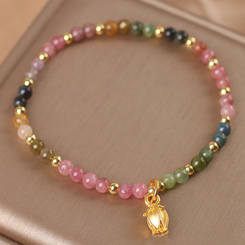 Foviel Colorful Tourmaline Flowers Positive Bracelet