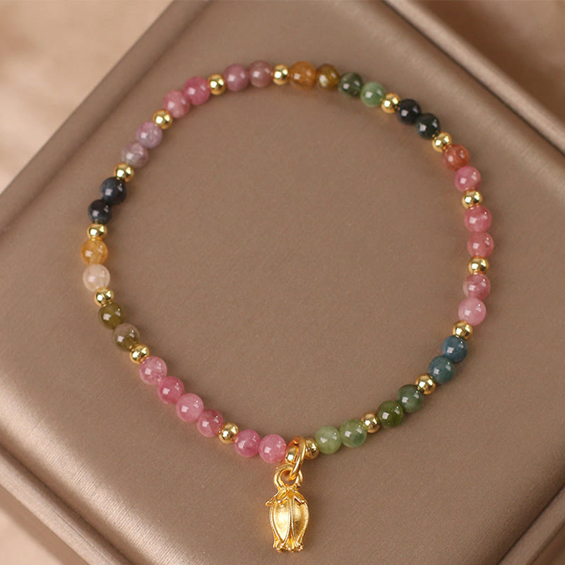Foviel Colorful Tourmaline Flowers Positive Bracelet