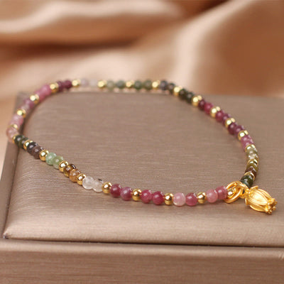 Foviel Colorful Tourmaline Flowers Positive Bracelet