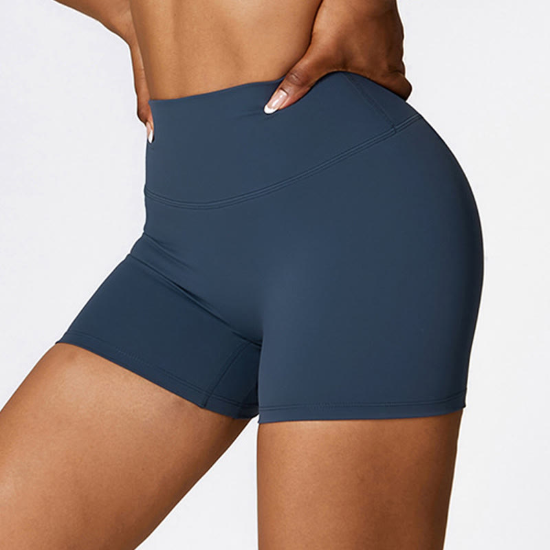 Buddha Stones Solid Color Crop Tank Top High Waist Shorts Sports Fitness Gym Yoga Outfits - image 8
