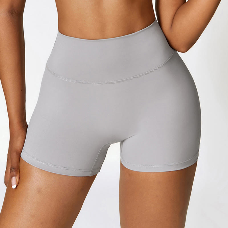 Buddha Stones Solid Color Crop Tank Top High Waist Shorts Sports Fitness Gym Yoga Outfits - image 33