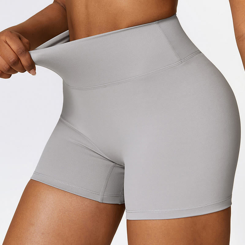 Buddha Stones Solid Color Crop Tank Top High Waist Shorts Sports Fitness Gym Yoga Outfits - image 34