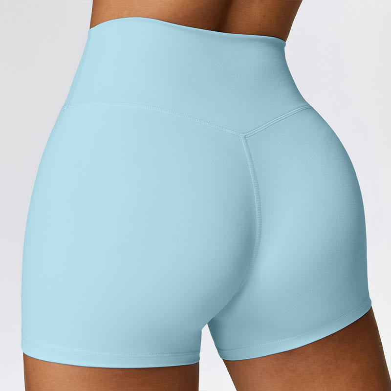 Buddha Stones Solid Color Crop Tank Top High Waist Shorts Sports Fitness Gym Yoga Outfits - image 46
