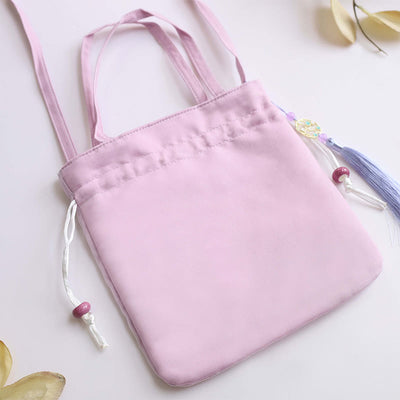 Buddha Stones Suzhou Embroidery Lotus Deer Epiphyllum Peony Rabbit Cotton Linen Tote Crossbody Bag Shoulder Bag Handbag - image 10