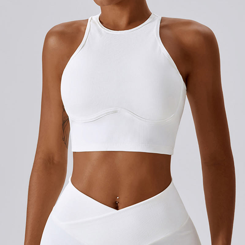 Foviel Ärmellose Crop Tank Top Flared Hose Sport Fitness Yoga