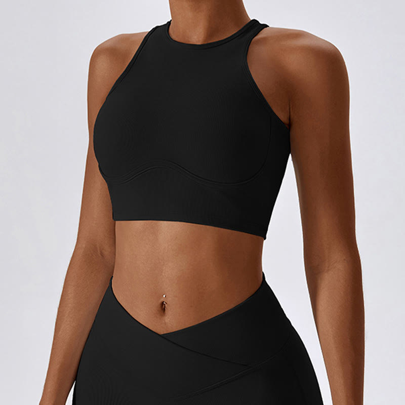 Foviel Ärmellose Crop Tank Top Flared Hose Sport Fitness Yoga