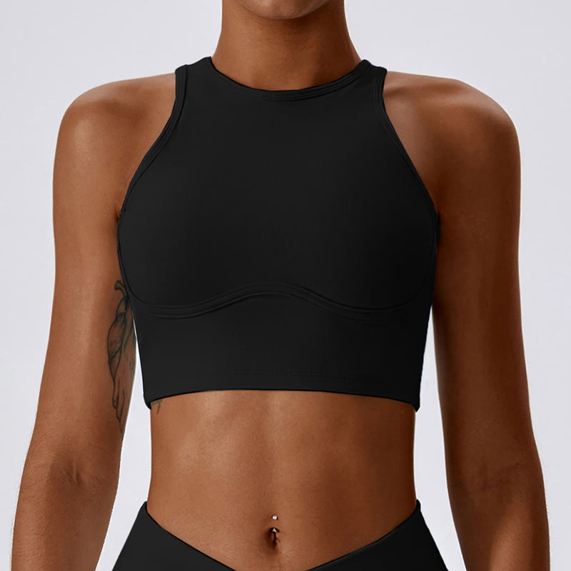 Foviel Ärmellose Crop Tank Top Flared Hose Sport Fitness Yoga
