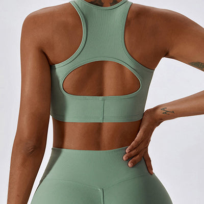 Foviel Ärmellose Crop Tank Top Flared Hose Sport Fitness Yoga