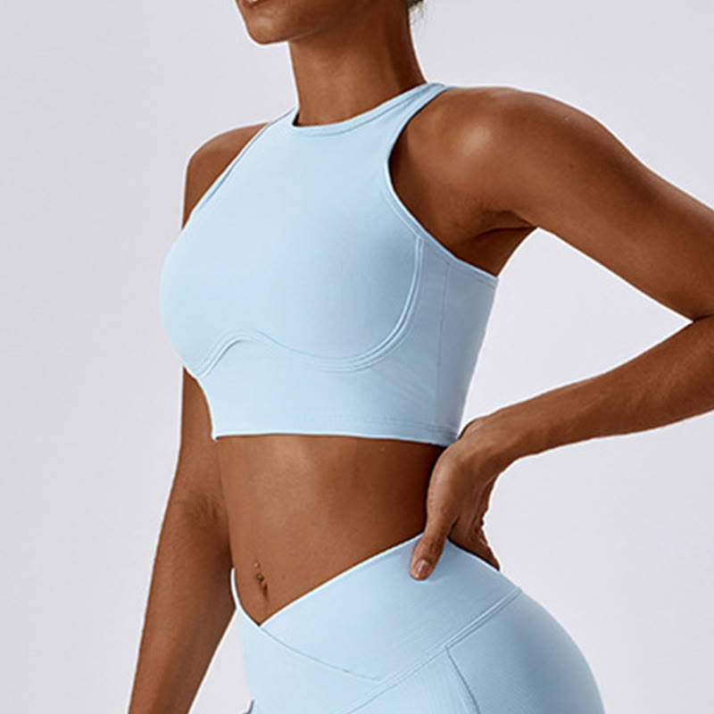 Foviel Ärmellose Crop Tank Top Flared Hose Sport Fitness Yoga