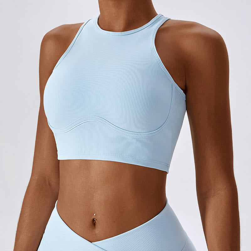 Foviel Ärmellose Crop Tank Top Flared Hose Sport Fitness Yoga