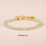 Foviel Strawberry Quartz Prehnite Peridot Lazurite Lapis Lazuli Pink Crystal Tourmaline Healing Chain Bracelet