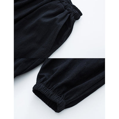 Buddha Stones Solid Color Traditional Short Sleeve T-shirt Pants Clothing Men's Set - image 10
