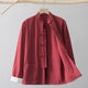 Chemise rouge avec boutons brandebourgs blancs / US/UK/AU 34, EU 44 (M)