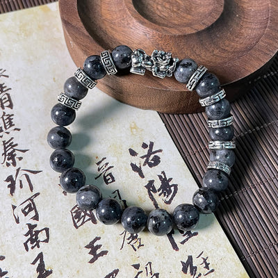 Bracelet Foviel PiXiu en pierre à paillettes noires