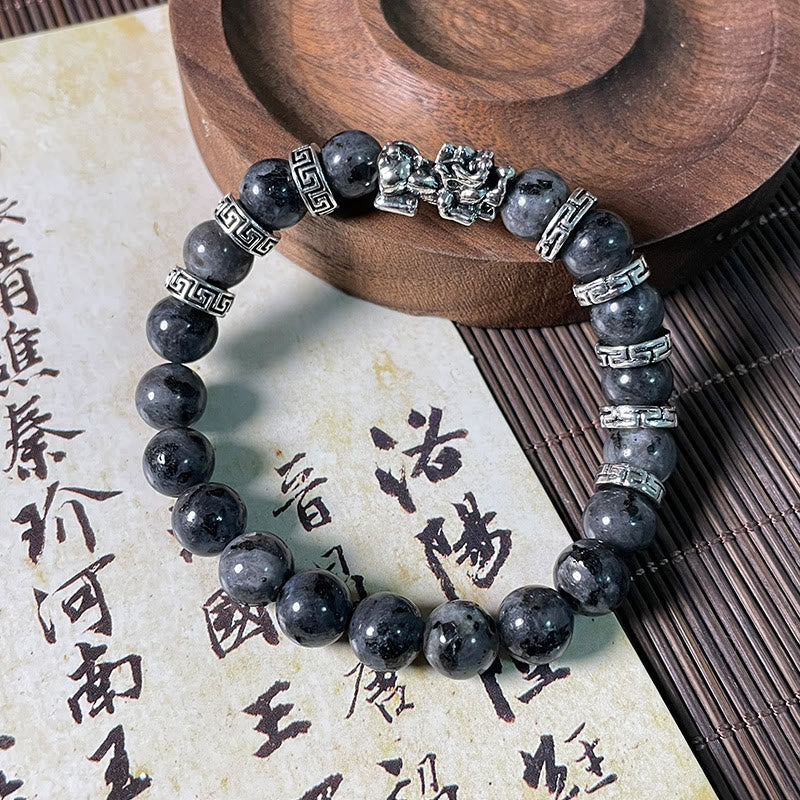 Bracelet Foviel PiXiu en pierre à paillettes noires